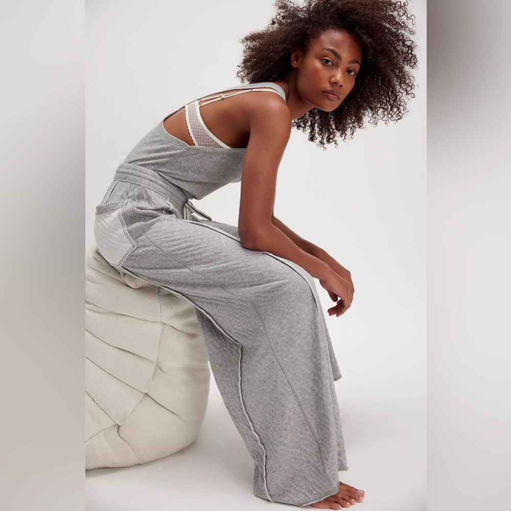 FREE PEOPLE | ✨NEW✨ Wait A Minute Jumpsuit in Heather Grey - Picture 3 of 3